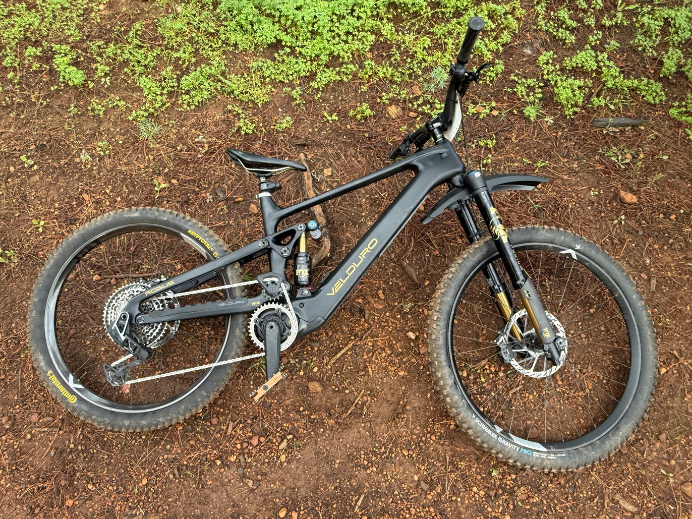 Velduro Rogue electric mountain bike raced at Wellington Mills State DH