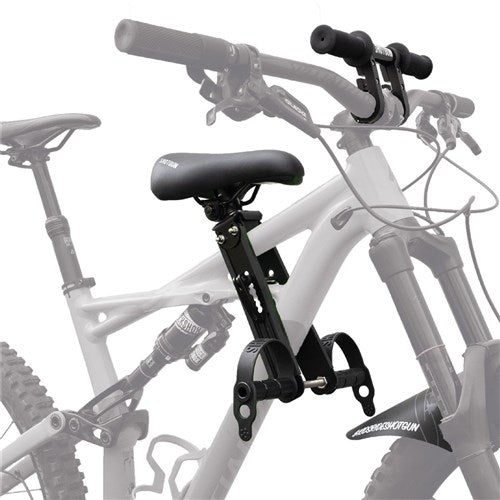 Kids Ride Shotgun Seat + Handlebar Combo – Black