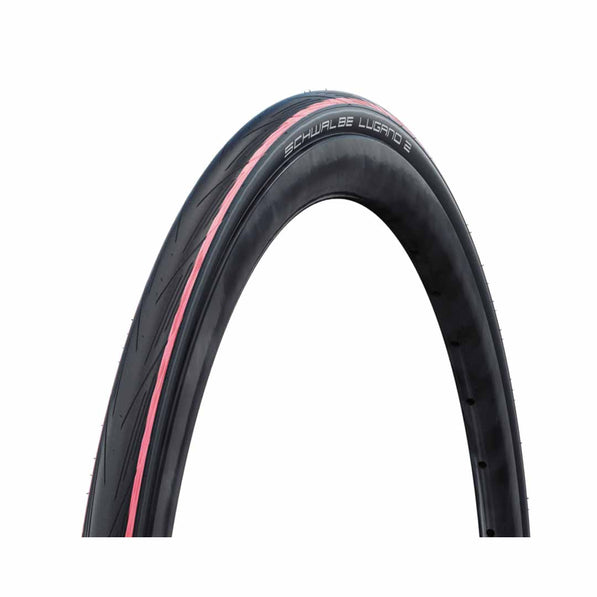 Lugano II 700x25C 28x1.00 Tube Red STransparentipes