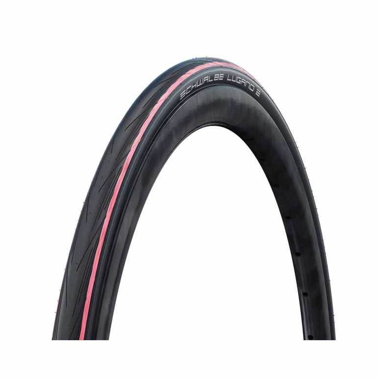 Lugano II 700x25C 28x1.00 Tube Red STransparentipes