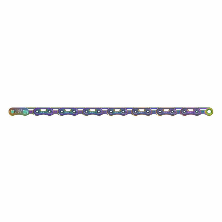 Chain Red E1 Flattop 114links Rainbow w/ PowerLock 12 Speed