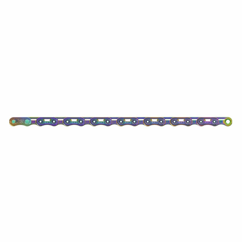 Chain Red E1 Flattop 114links Rainbow w/ PowerLock 12 Speed