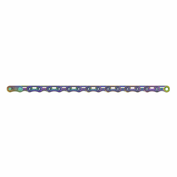 Chain Red E1 Flattop 114links Rainbow w/ PowerLock 12 Speed