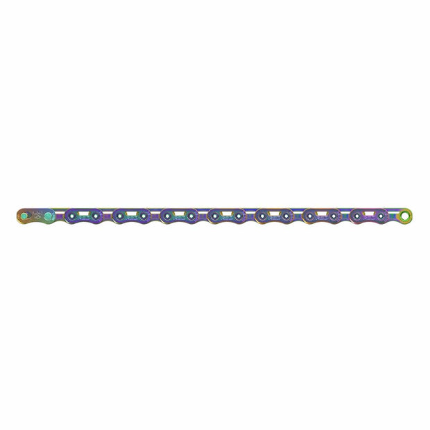 Chain Red E1 Flattop 114links Rainbow w/ PowerLock 12 Speed