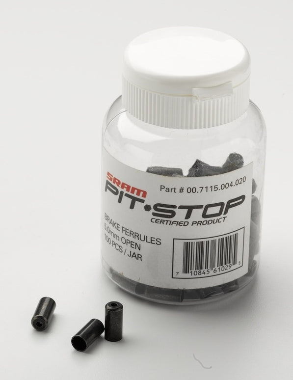 BRAKE FERRULES 5.0MM BLACK 100